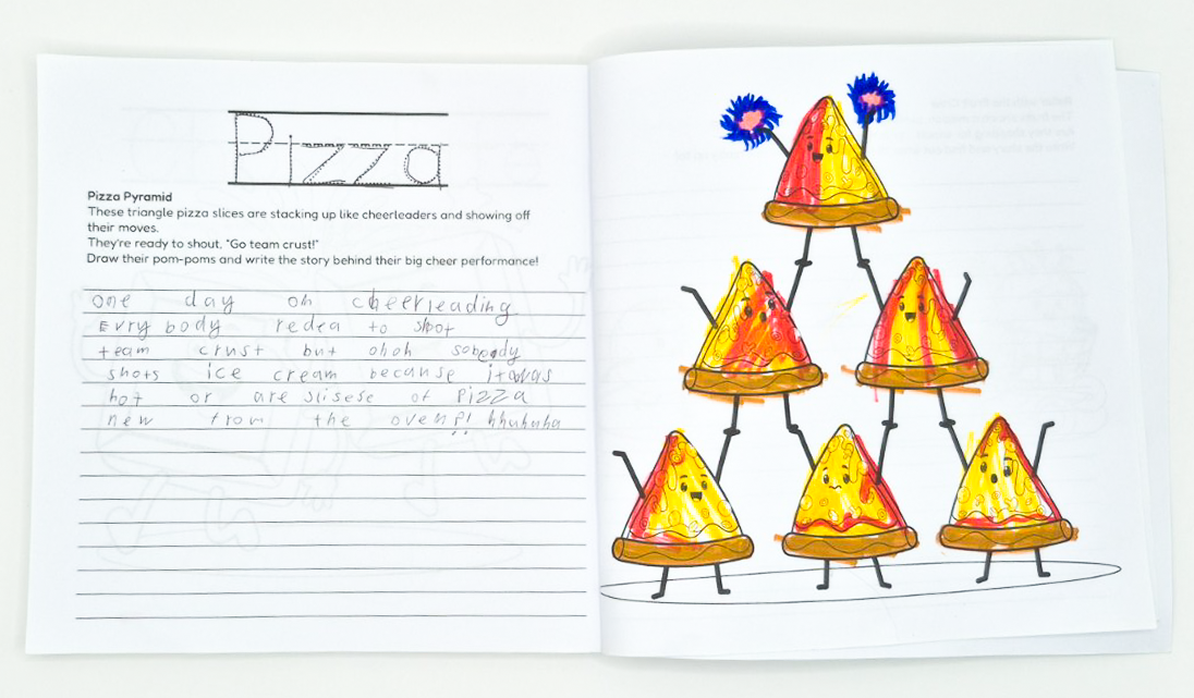 My Foodie Tales: Colour, Trace & Write Stories