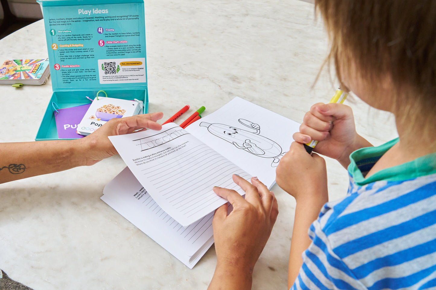 Foodie Friends Bundle - Shopping Quest Flashcards & Colouring Book
